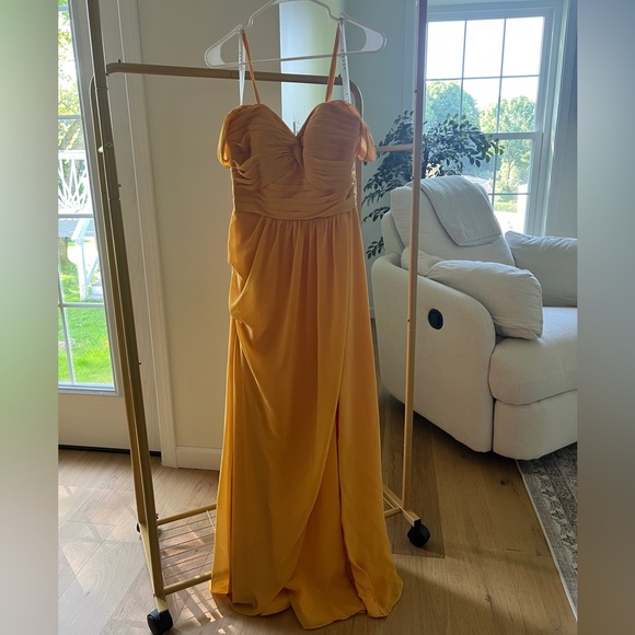 Azazie Millie Dress in Marigold - Picture 2 of 7